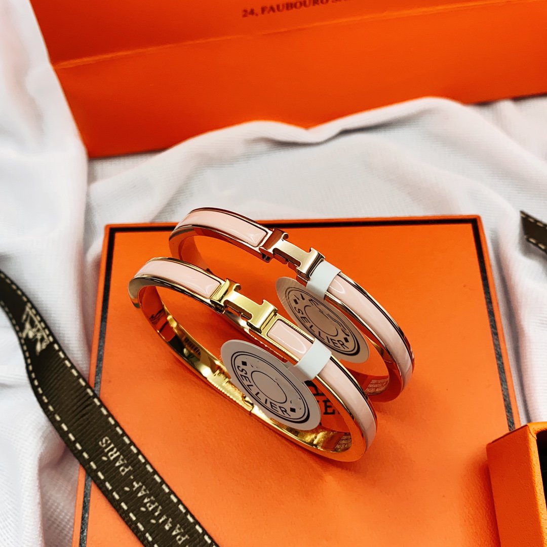[Limara]CLASSIC HM CLIC  PINK 8MM ENAMEL BRACELET