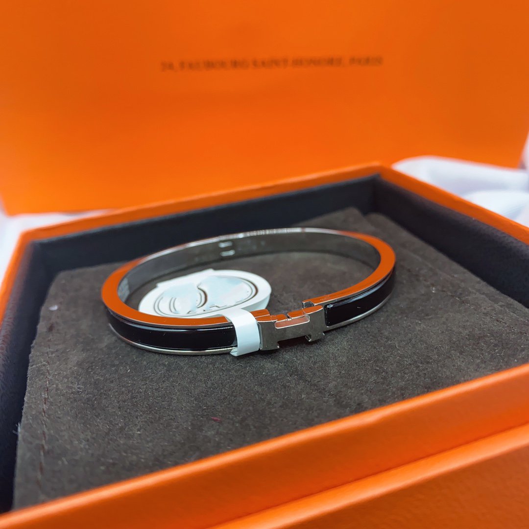 [Limara]CLASSIC HM CLIC BLACK 8MM ENAMEL BRACELET