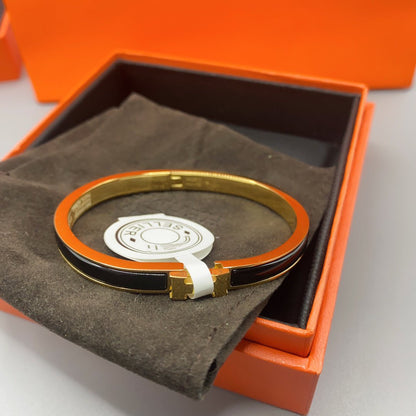 [Limara]CLASSIC HM CLIC BLACK 8MM ENAMEL BRACELET