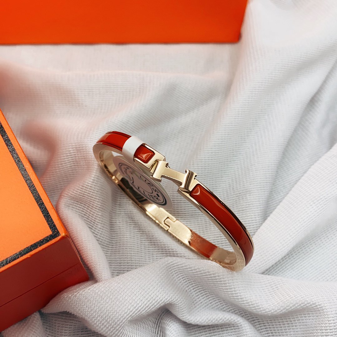 [Limara]CLASSIC HM CLIC RED 8MM ENAMEL BRACELET