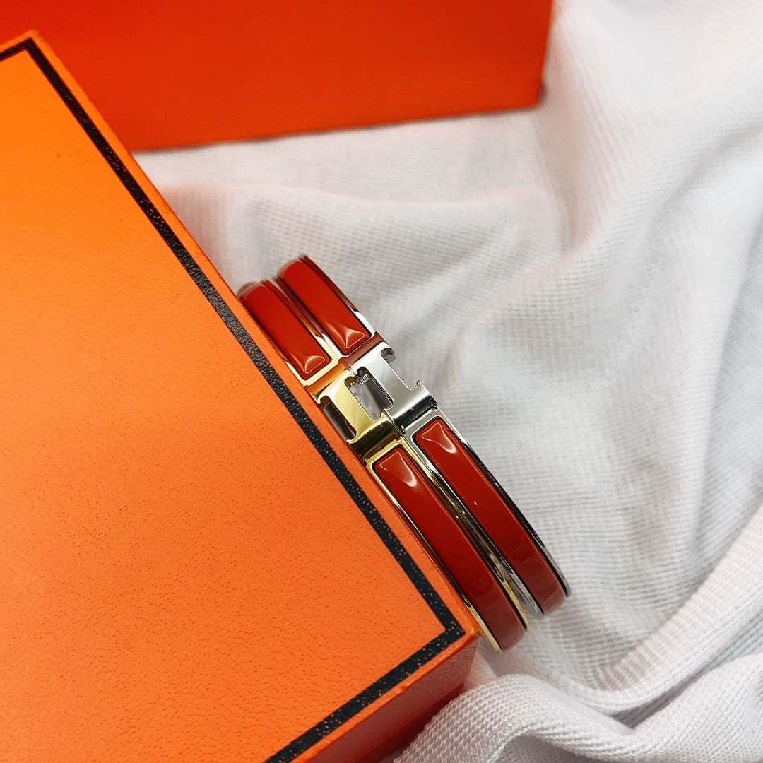 [Limara]CLASSIC HM CLIC RED 8MM ENAMEL BRACELET