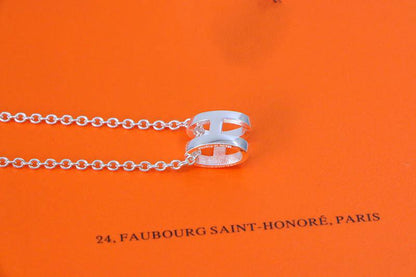 [Limara]HM NECKLACE H LETTER OVAL SERIES