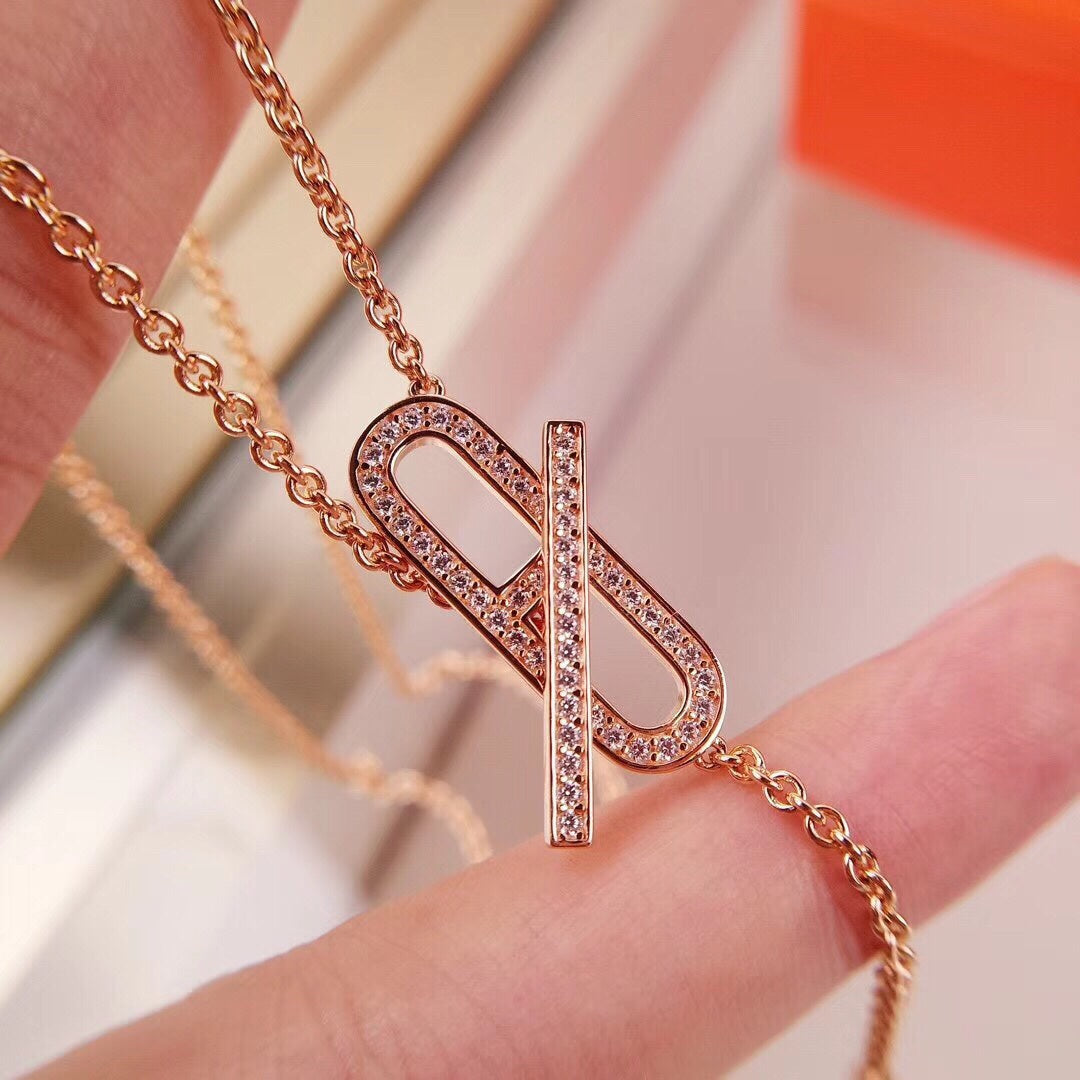 [Limara]HM FIRE PIG NOSE NECKLACE TRENDY STREET