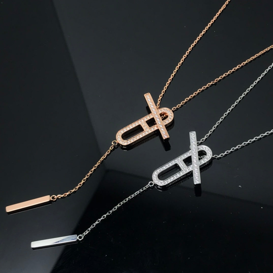 [Limara]HM NECKLACE PLATINUM ROSE GOLD DIAMOND