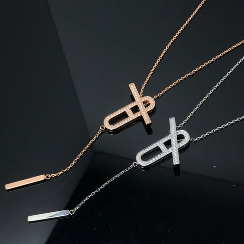 [Limara]HM NECKLACE PLATINUM ROSE GOLD DIAMOND