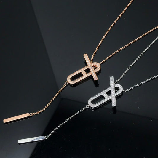 [Limara]HM NECKLACE PLATINUM ROSE GOLD DIAMOND