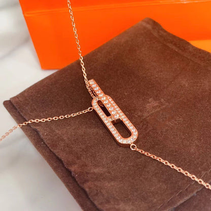 [Limara]HM NECKLACE PLATINUM ROSE GOLD DIAMOND