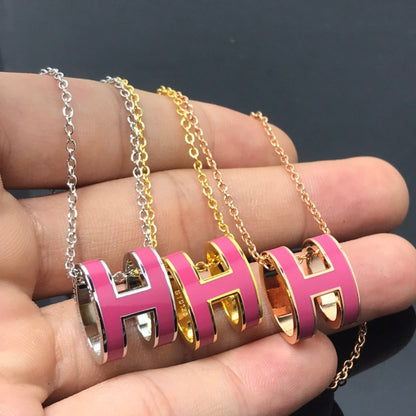 [Limara]H NECKLACE PINK