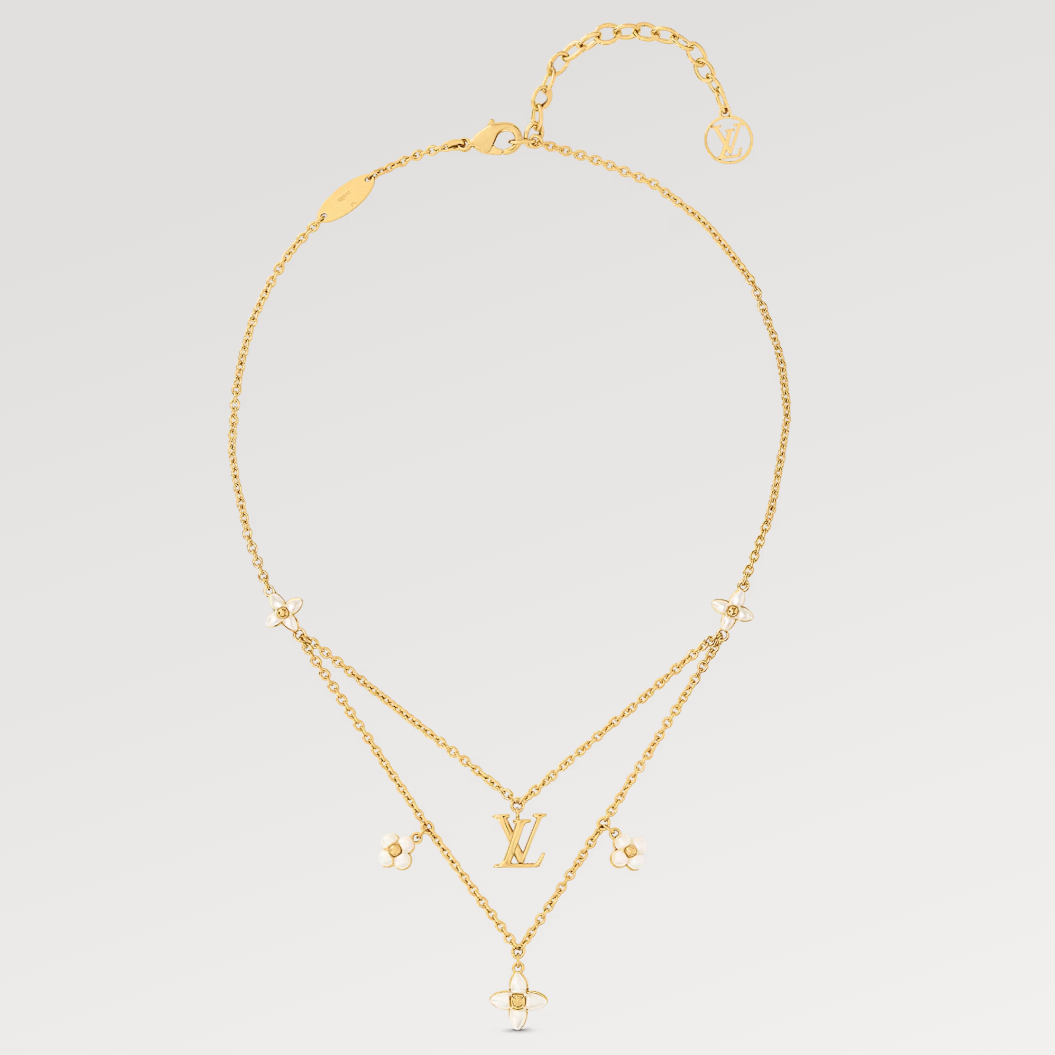 [Limara]FLOWERGRAM GOLD MOP DOUBLE ROW NECKLACE