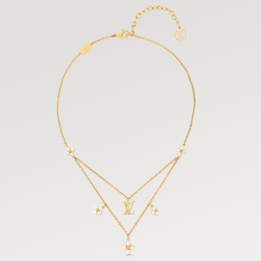 [Limara]FLOWERGRAM GOLD MOP DOUBLE ROW NECKLACE