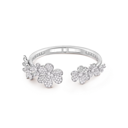 [Limara]LUMINOUS BLOSSOM OPEN BANGLE