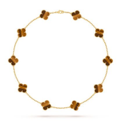 [Limara]CLASSIC LUCKY 10-MOTIF CLOVER NECKLACE GOLD COLLECTION