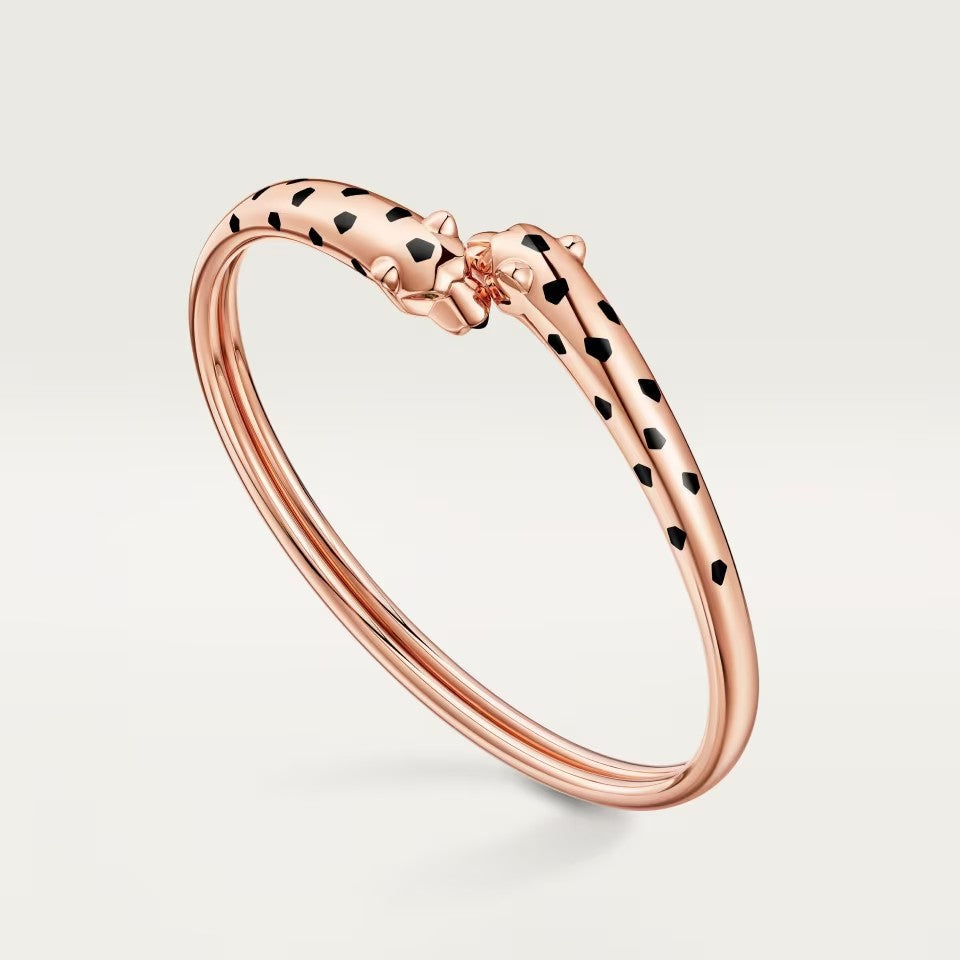 [Limara] PANTHERE DOUBLE HEADED OPEN BRACELET