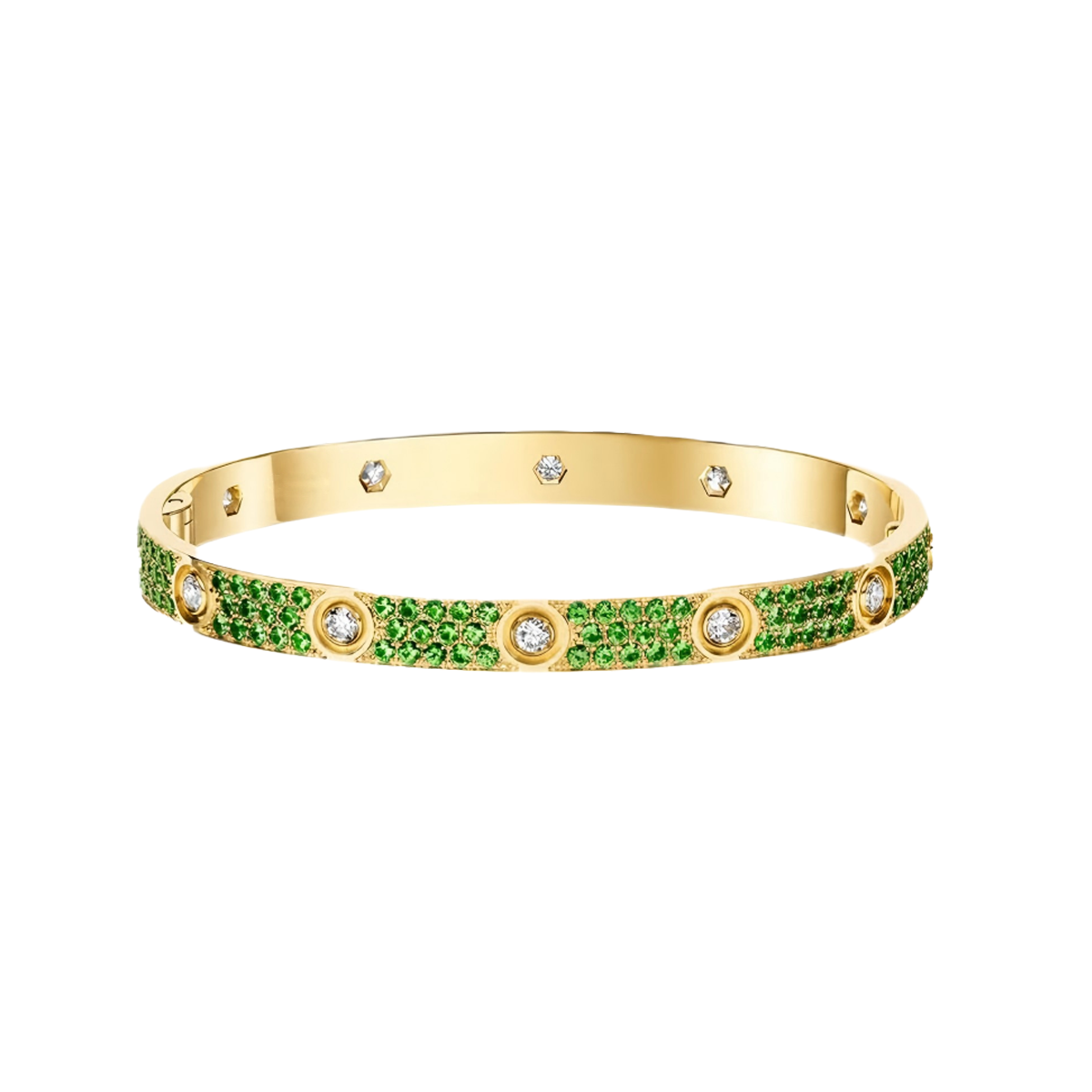 [Limara] 2026 PAVE GEMSTONE LOVE BRACELET 6.1MM 10 DIAMONDS