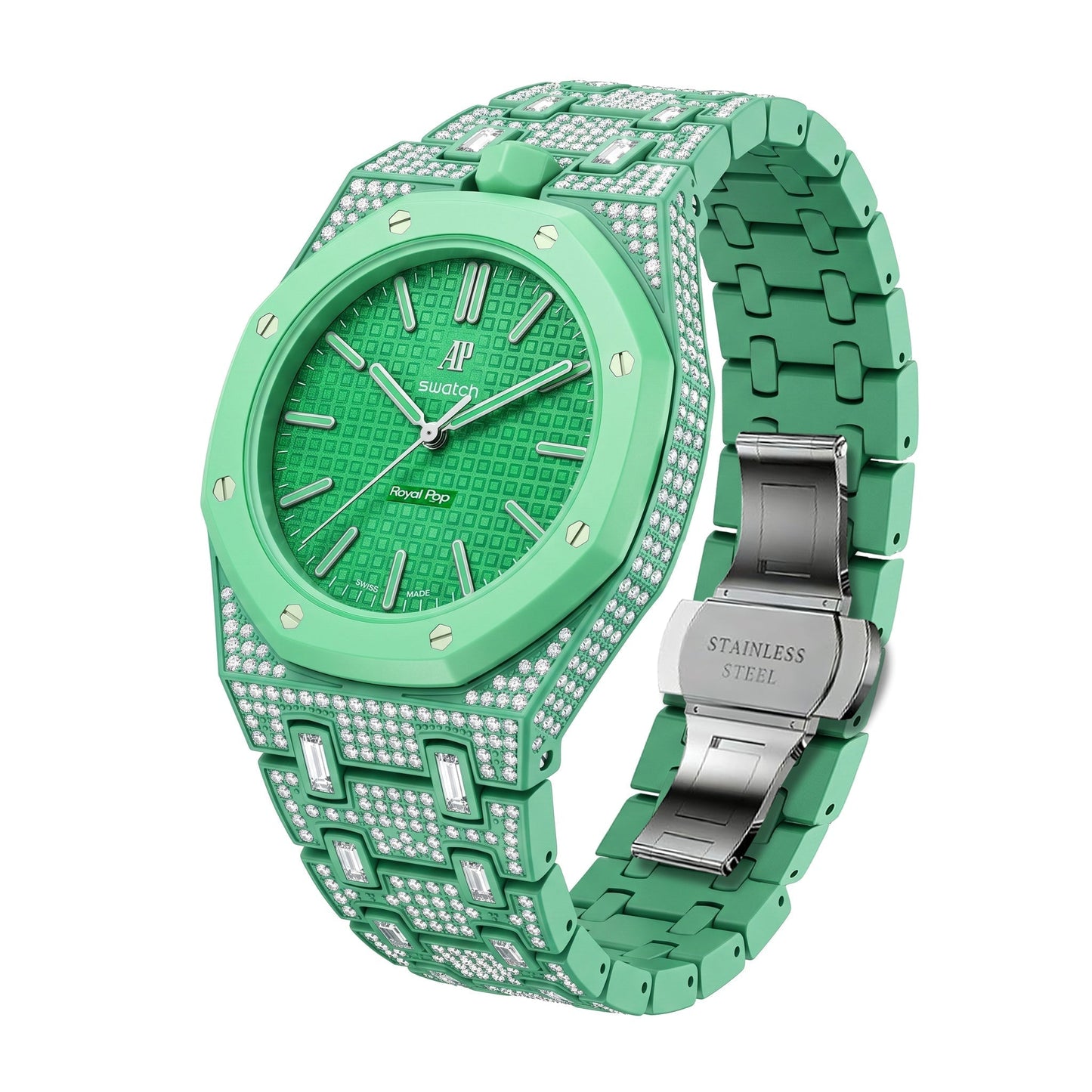 [Limara]Royal Oak Pop Exclusive Bioceramic Case & Bioceramic Strap Full Diamond