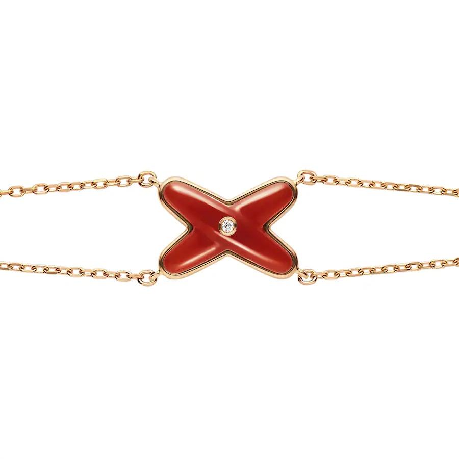 [Limara]JEUX BRACELET CARNELIAN ROSE GOLD 1 DIAMOND