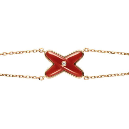 [Limara]JEUX BRACELET CARNELIAN ROSE GOLD 1 DIAMOND