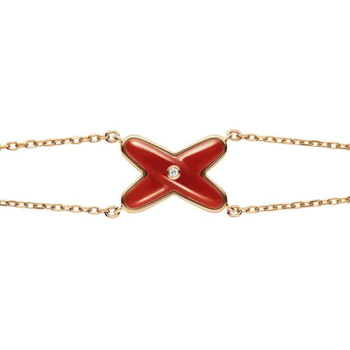[Limara]JEUX BRACELET CARNELIAN ROSE GOLD 1 DIAMOND