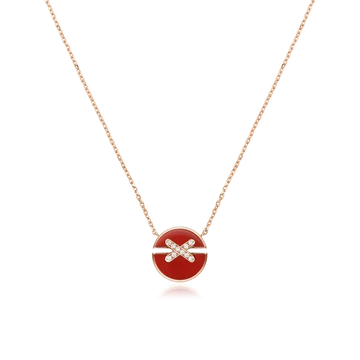 [Limara]JEUX DE ROSE GOLD DIAMOND NECKLACE