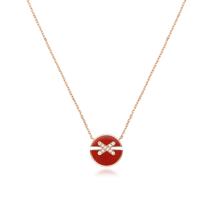 [Limara]JEUX DE ROSE GOLD DIAMOND NECKLACE