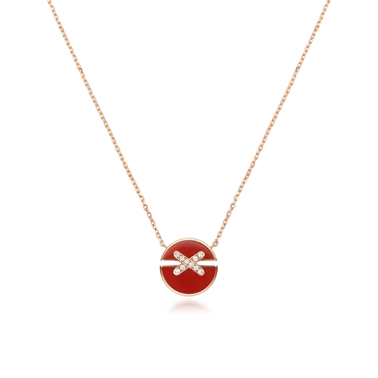 [Limara]JEUX DE ROSE GOLD DIAMOND NECKLACE