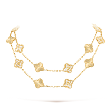 [Limara]CLOVER 20 MOTIFS LASER DIAMOND NECKLACE