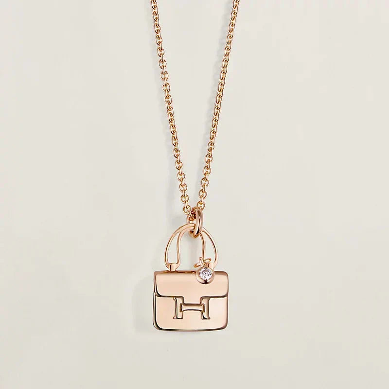 [Limara]AMULETTE PEDANT ROSE GOLD NECKLACE
