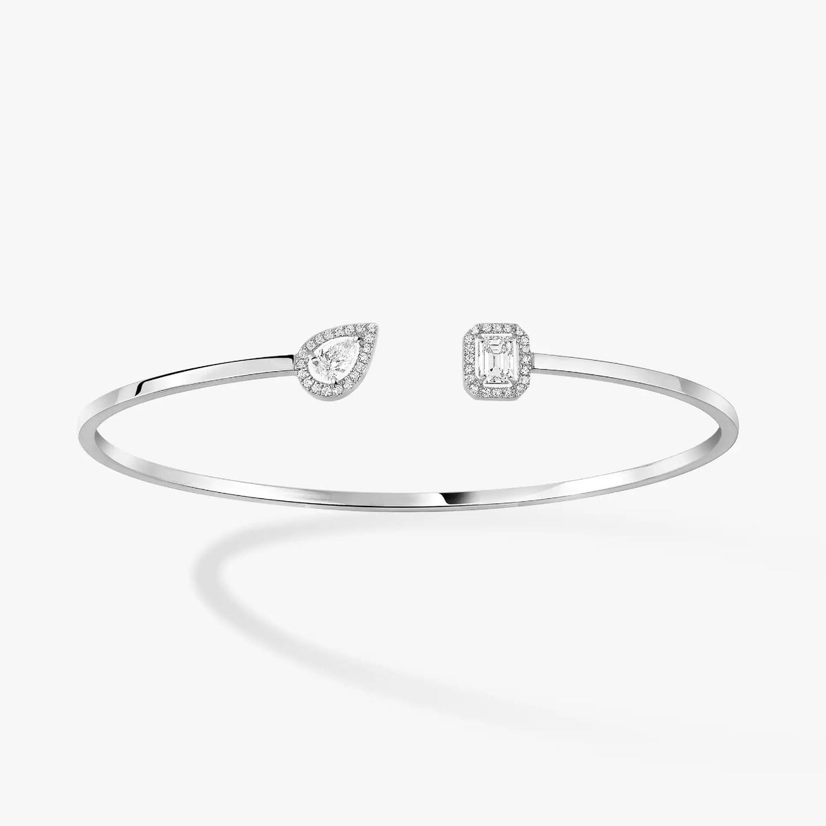 [Limara]JONC FLEX MY TWIN TOI & MOI SILVER DIAMOND BRACELET