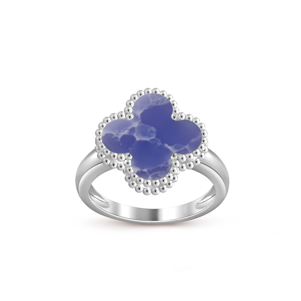 [Limara]LUCKY CLOVER VINTAGE WHITE GOLD RING COLLECTION