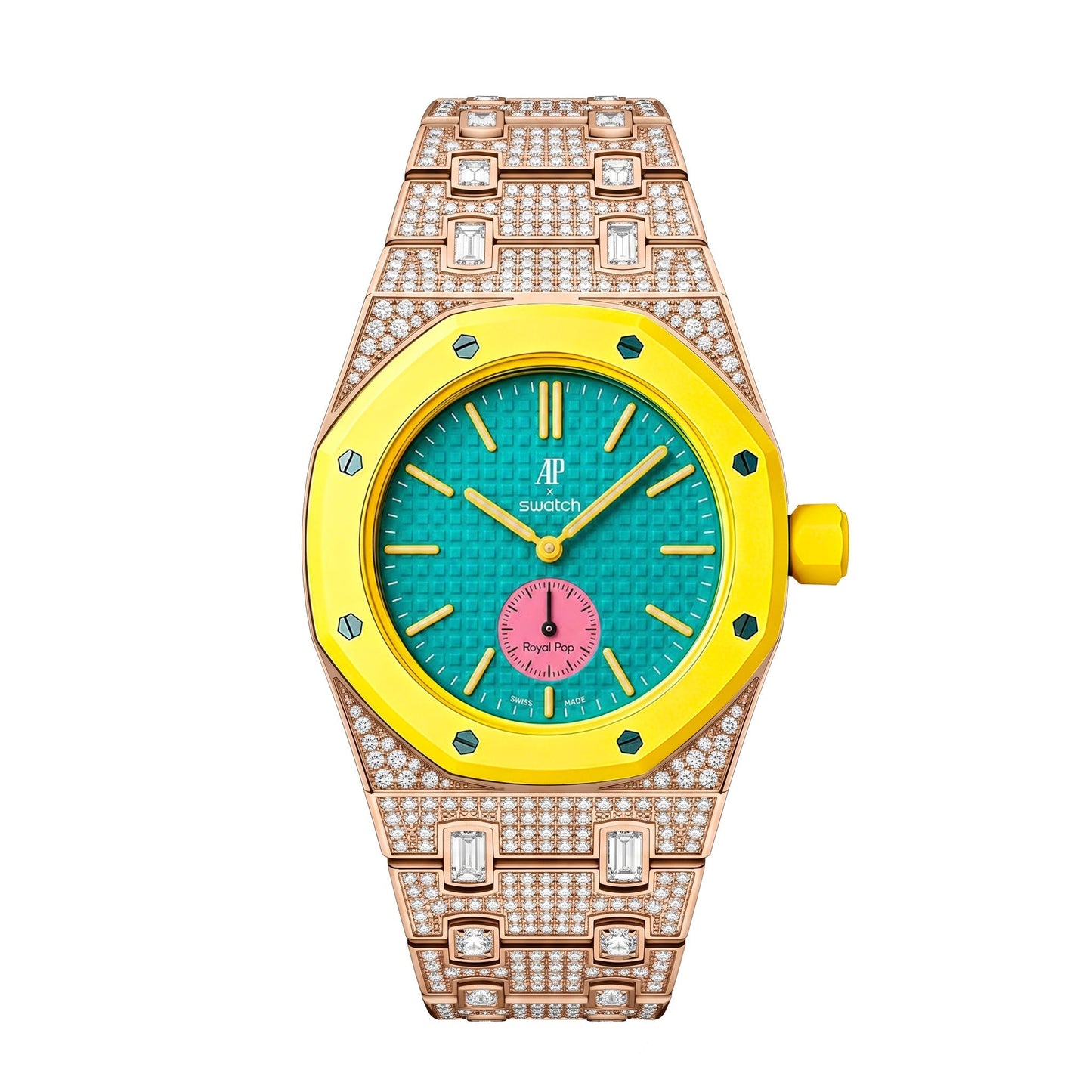 [Limara]Royal Oak Pop Exclusive Bioceramic Case & Bioceramic Strap Full Diamond