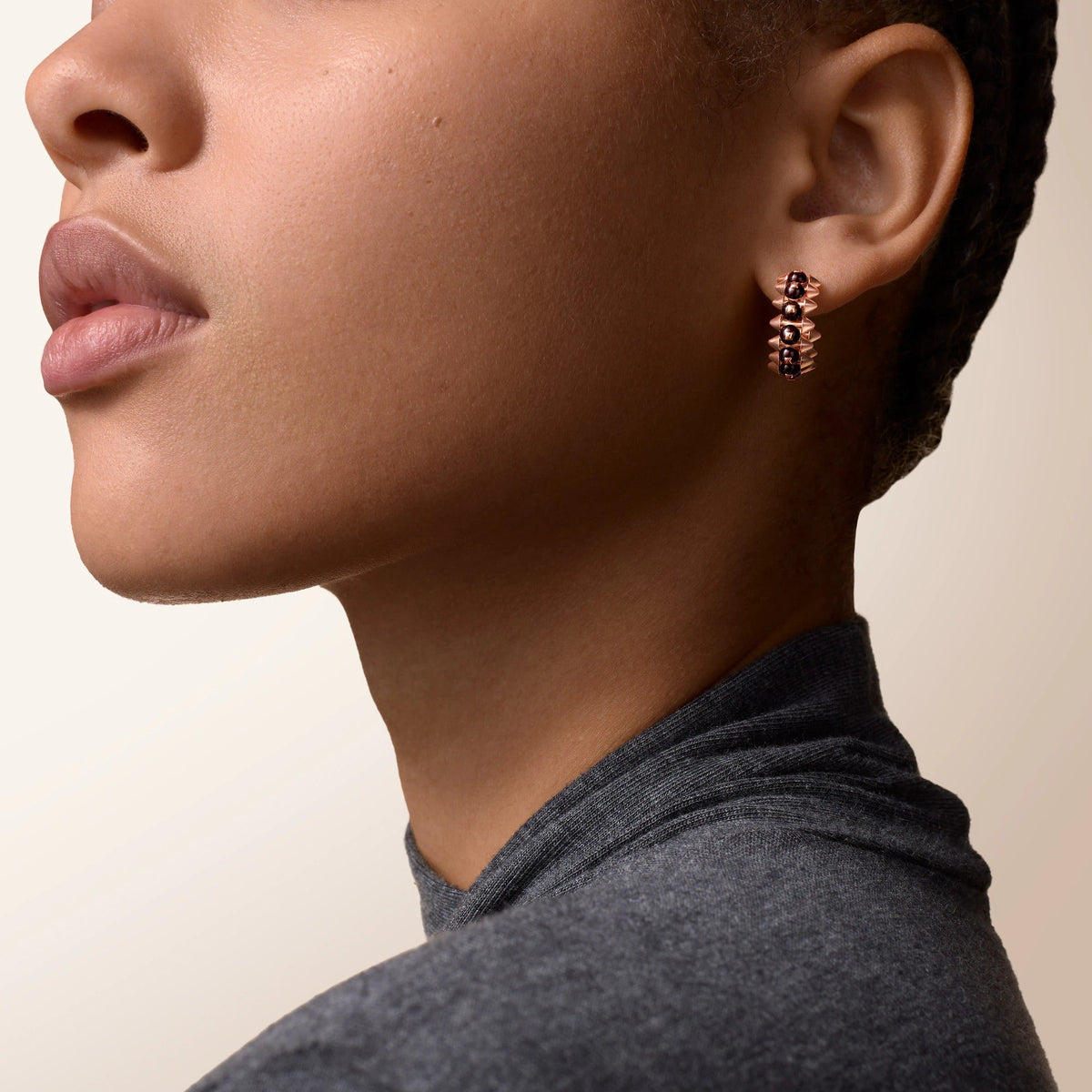 [Limara] CLASH 7.9MM AGATE CHALCEDONY EARRINGS