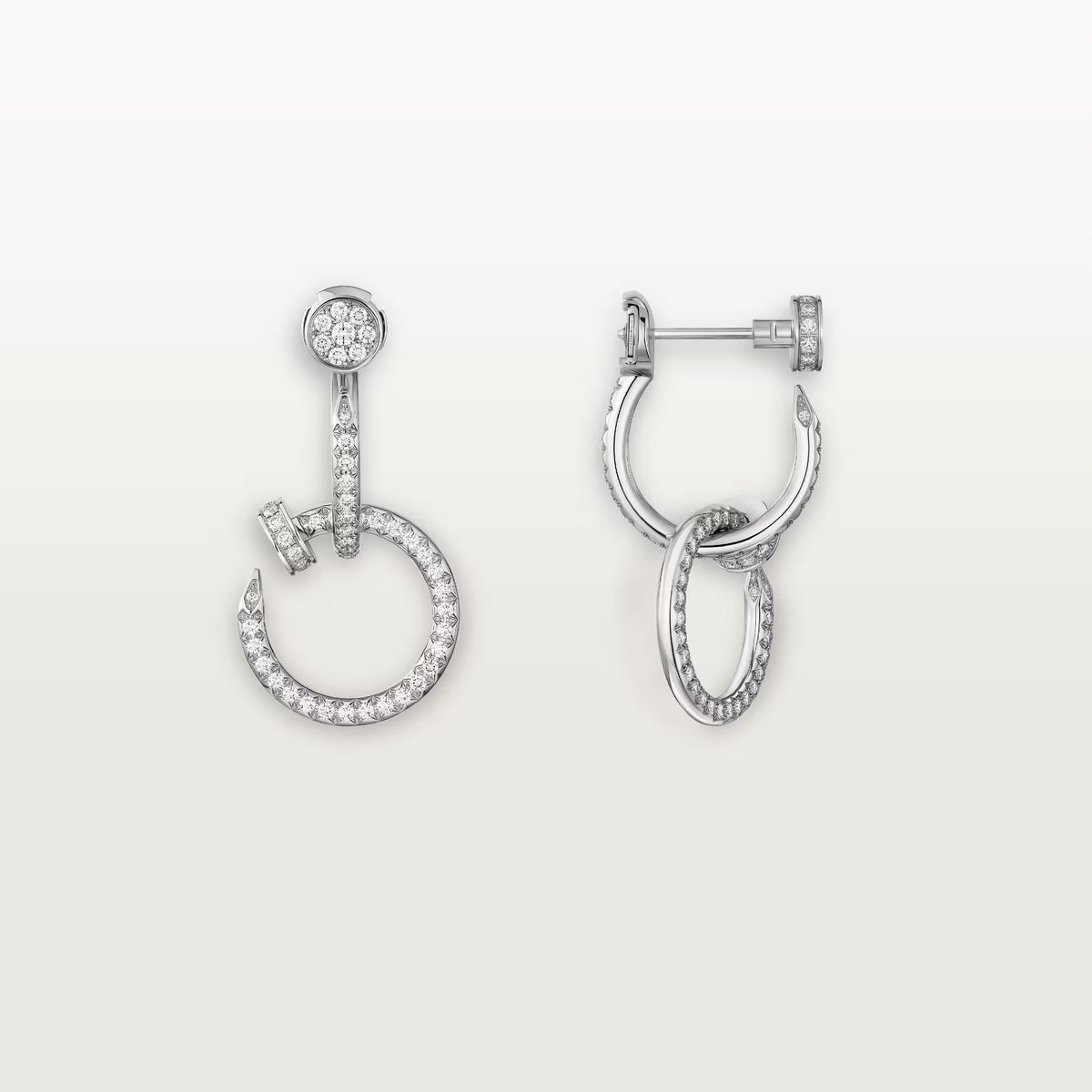 [Limara] JUSTE FULL DIAMOND DOUBLE EARRINGS