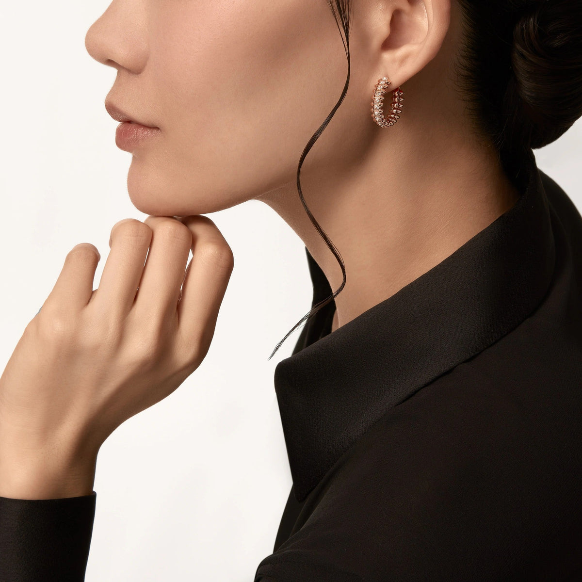 [Limara] CLASH FULL DIAMOND MEDIUM EARRINGS