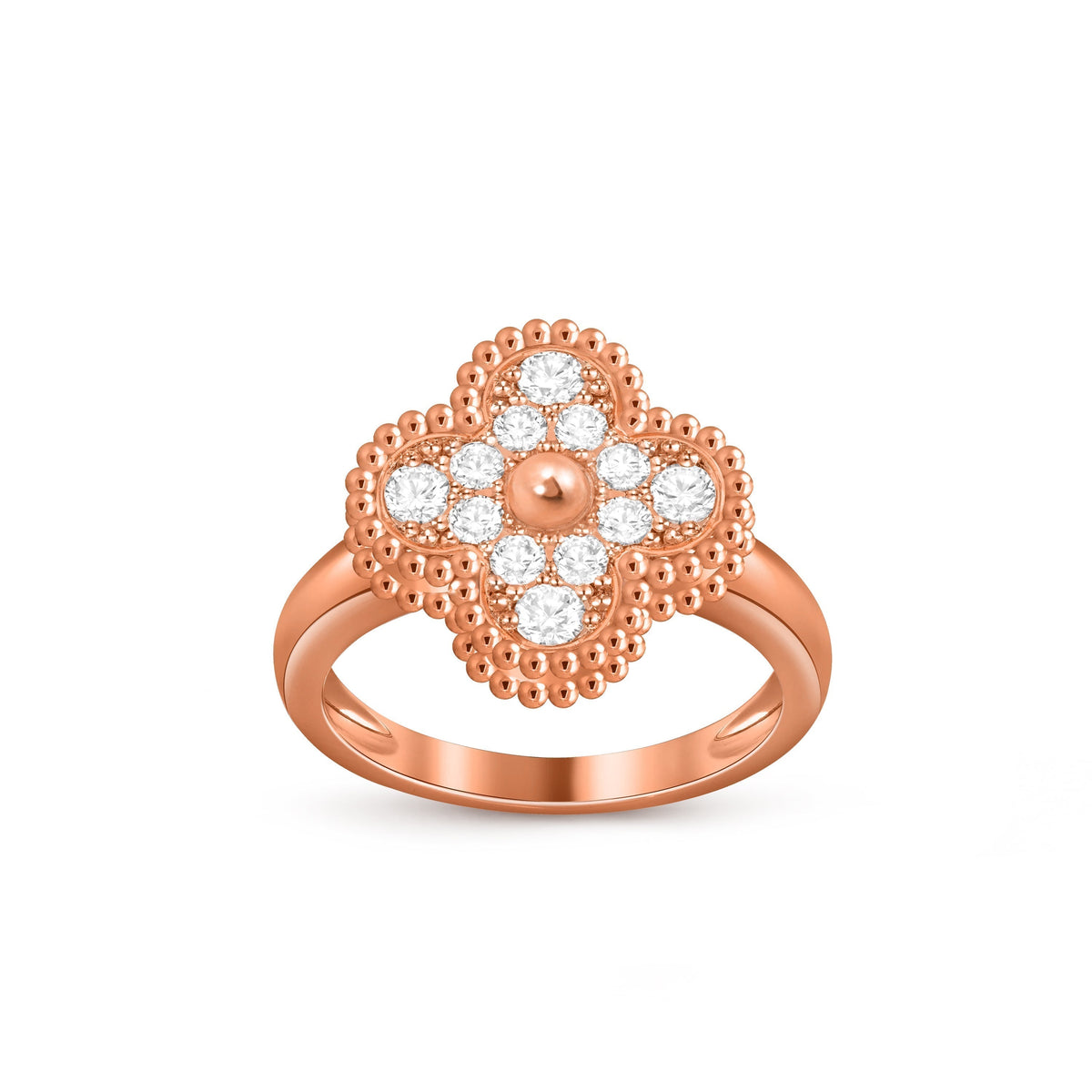 [Limara]LUCKY CLOVER VINTAGE ROSE GOLD RING COLLECTION