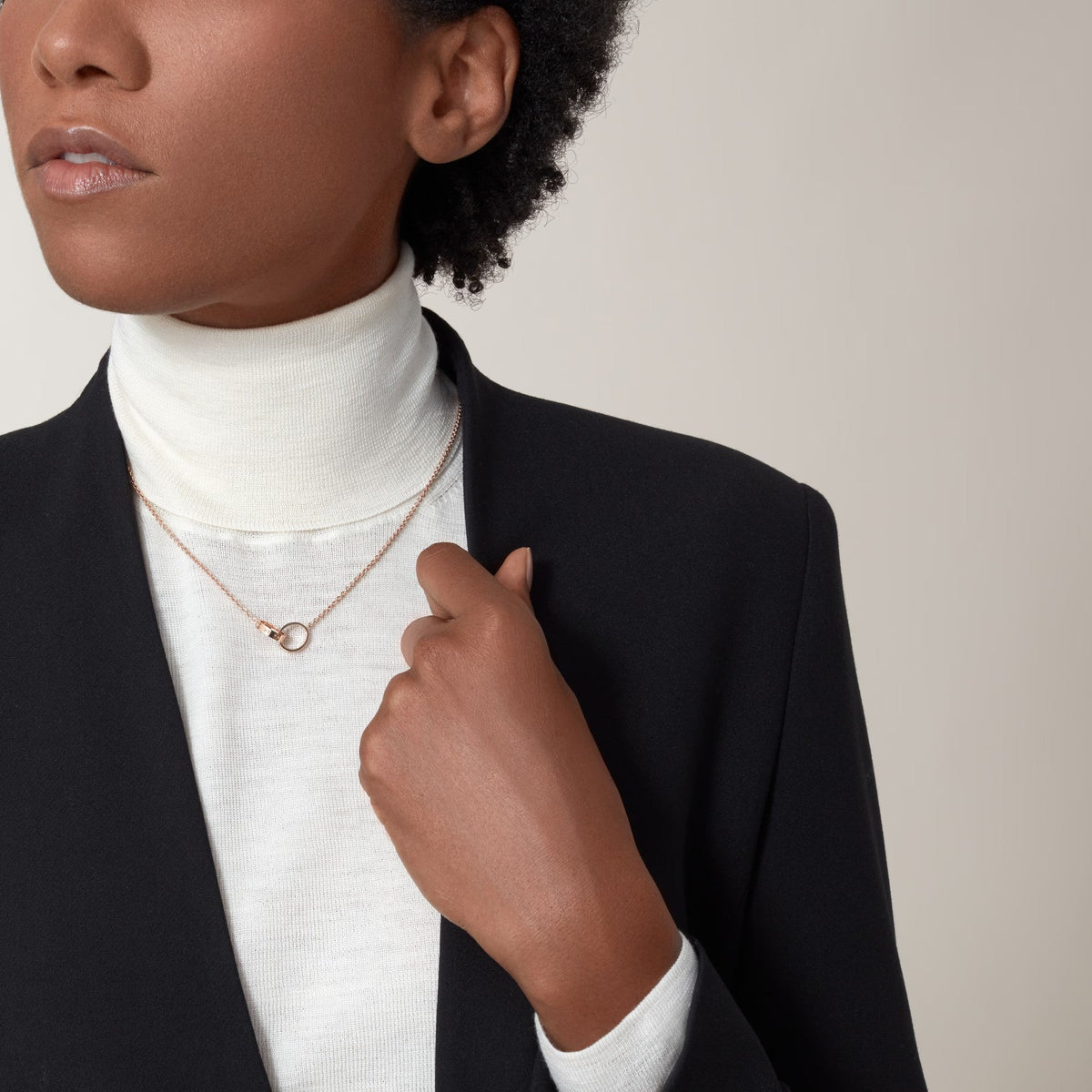 [Limara] LOVE DOUBLE RING NECKLACE