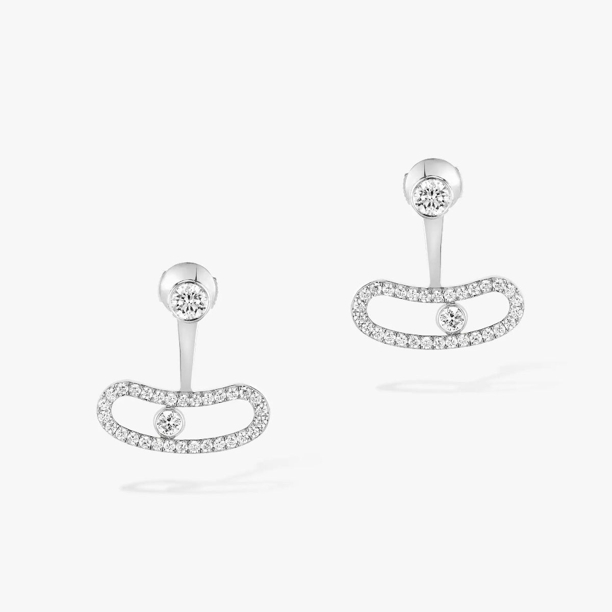 [Limara]MOVE UNO SILVER DIAMOND EARRINGS