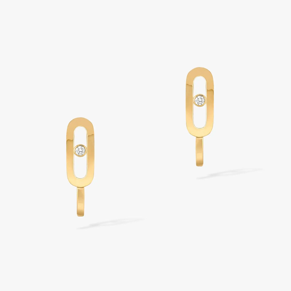 [Limara]CREOLES MOVE UNO MINI 1 DIAMOND EARRINGS
