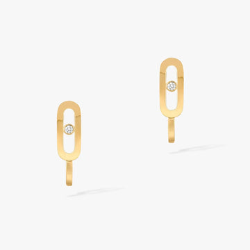 [Limara]CREOLES MOVE UNO MINI 1 DIAMOND EARRINGS