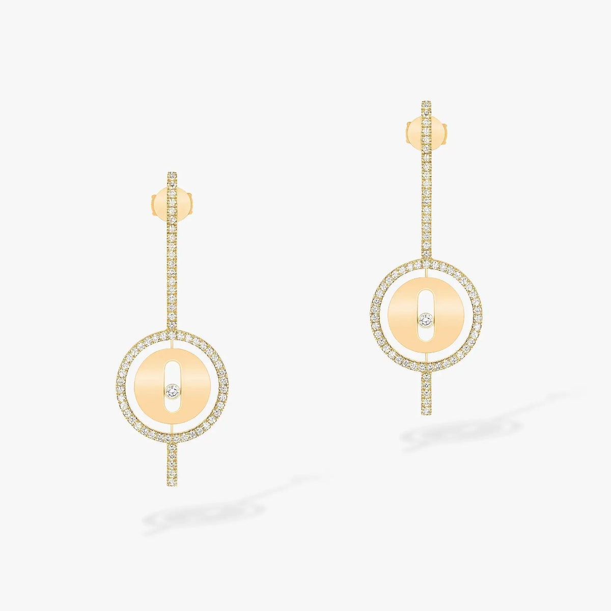 [Limara]LUCKY MOVE ARROW PINK GOLD DIAMOND EARRINGS
