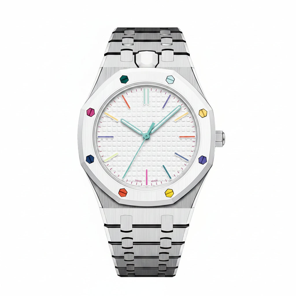[Limara]OAK POP EXCLUSIVE SILVER STEEL STRAP