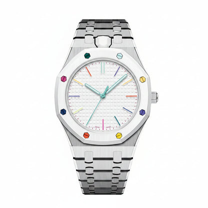[Limara]OAK POP EXCLUSIVE SILVER STEEL STRAP