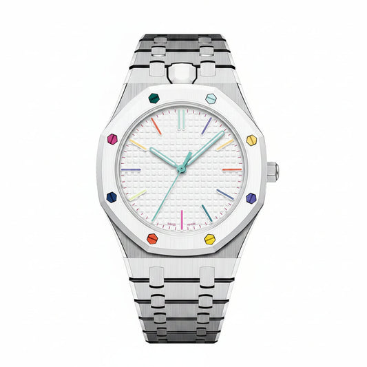 [Limara]OAK POP EXCLUSIVE SILVER STEEL STRAP