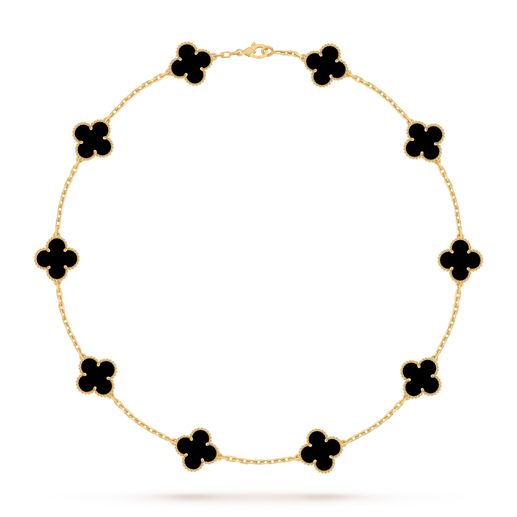 [Limara]CLASSIC LUCKY 10-MOTIF CLOVER NECKLACE GOLD COLLECTION