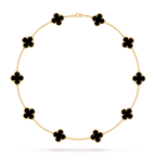 [Limara]CLASSIC LUCKY 10-MOTIF CLOVER NECKLACE GOLD COLLECTION