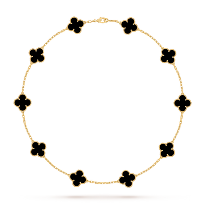 [Limara]CLASSIC LUCKY 10-MOTIF CLOVER NECKLACE GOLD COLLECTION