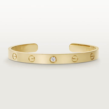 [Limara] LOVE BRACELET 6.1MM 1 DIAMOND OPEN CUFF