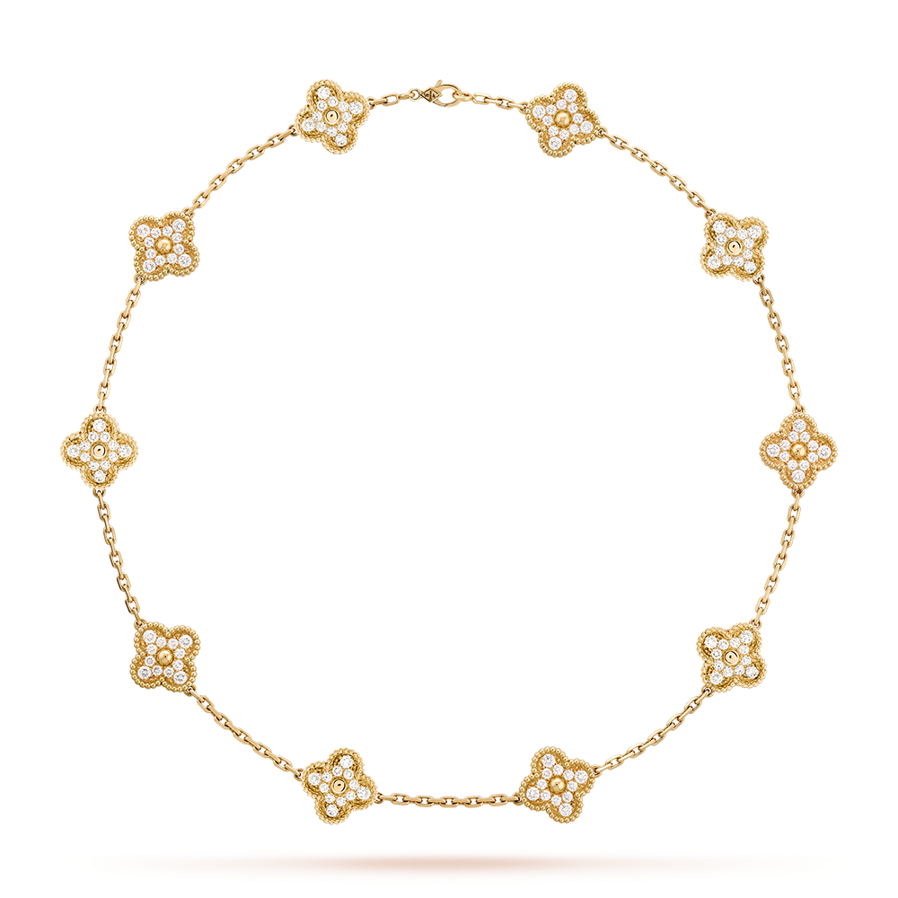 [Limara]CLOVER 10 MOTIFS DIAMOND NECKLACE