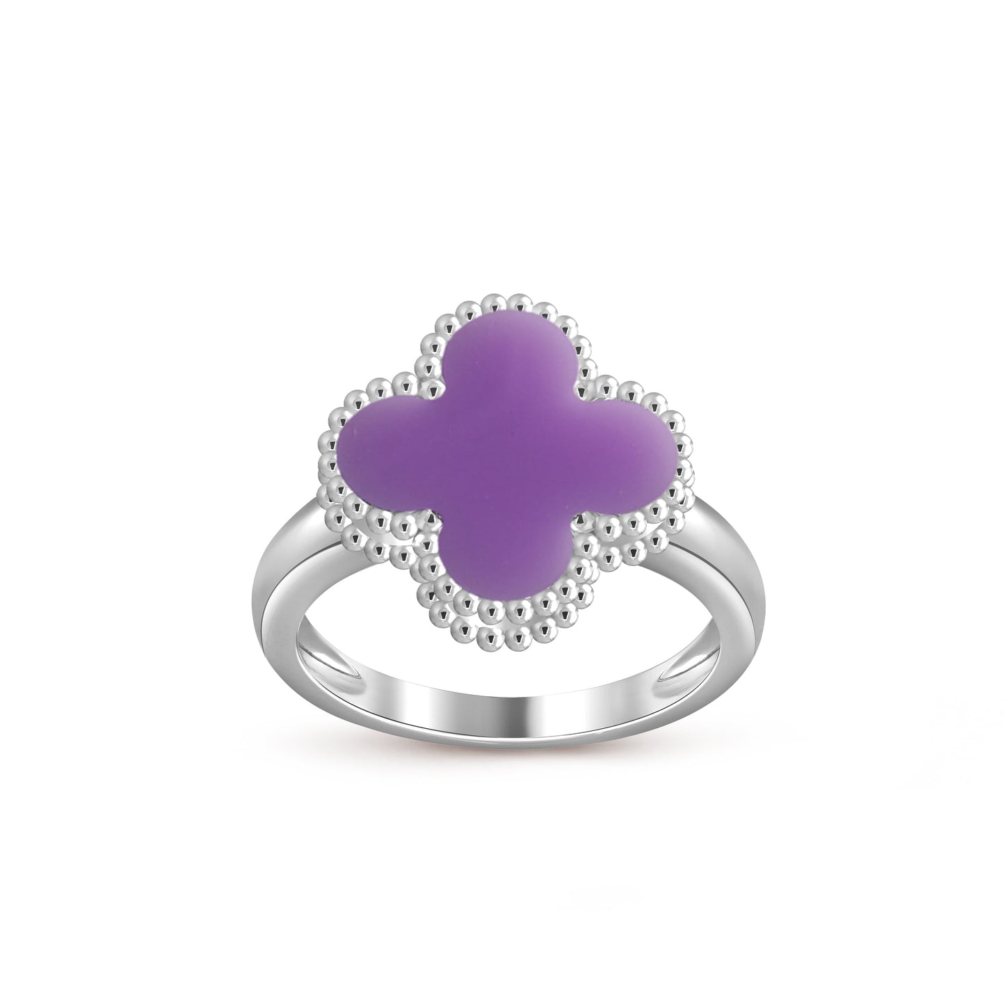 [Limara]LUCKY CLOVER VINTAGE WHITE GOLD RING COLLECTION
