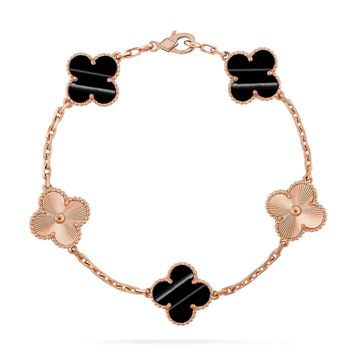 [Limara]LUCKY CLOVER 5-MOTIF BRACELET - PULSE STONE COLLECTION