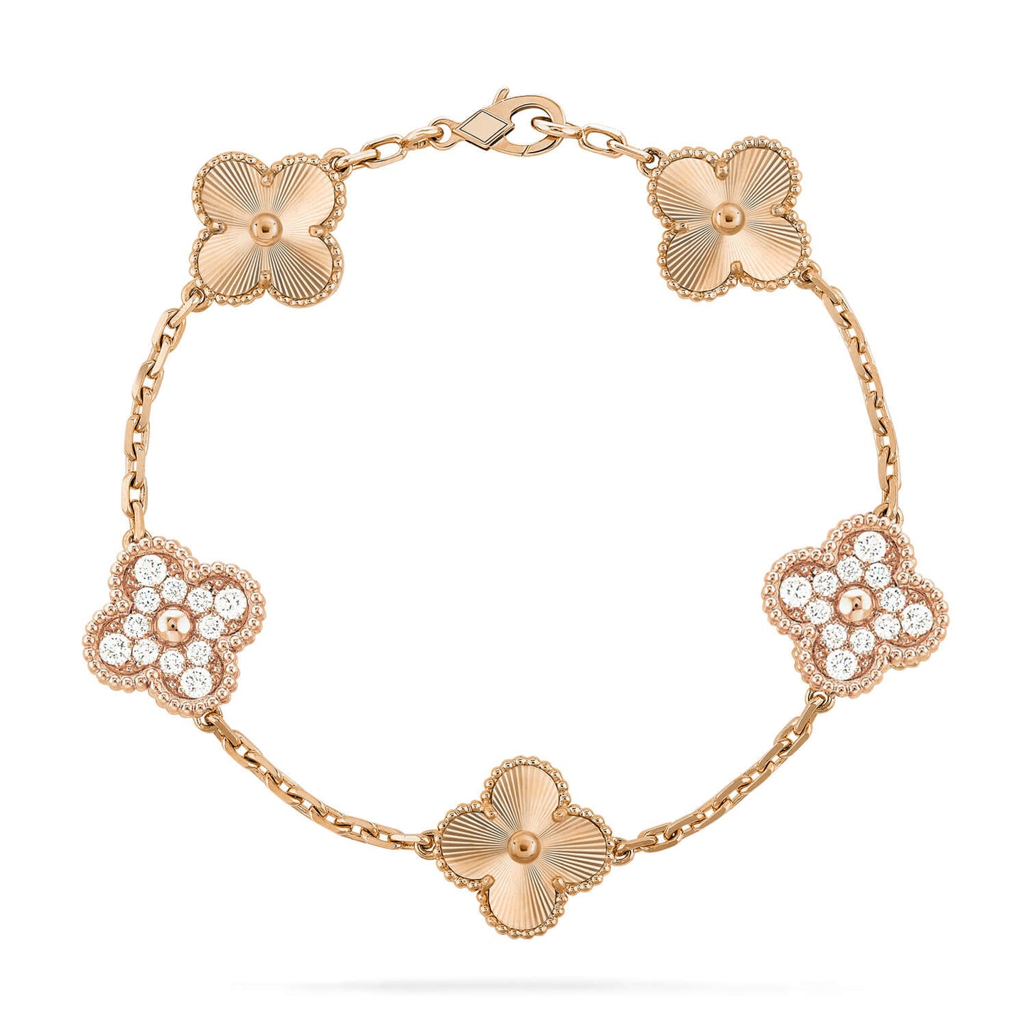 [Limara]LUCKY CLOVER 5-MOTIF BRACELET - LASER COLLECTION